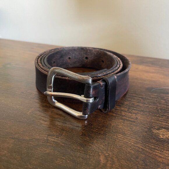 GAP Women’s Casual Brown Leather Distressed Cowhide Belt Size 38 (Large) - Picture 1 of 9